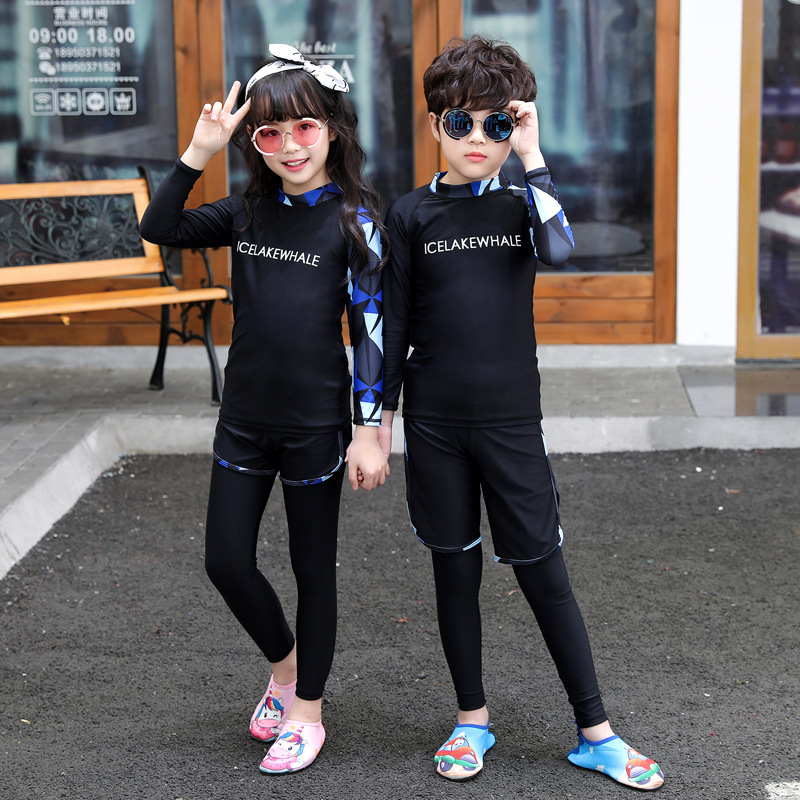 Baby Swimwear Uv - 3 Pieces Girls Split Diving Suit
