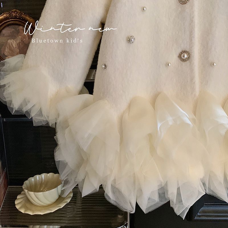 Girls' Furry Princess Mesh Coa - Baby Clothing Winter 评论和价格