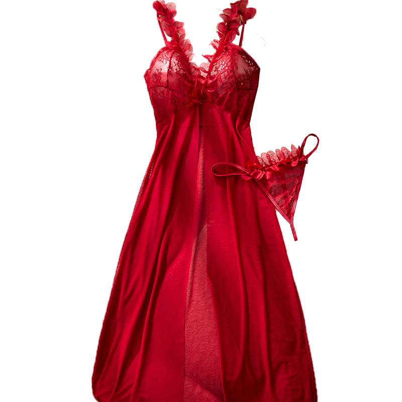 Petal Strap Deep V Sexy Nightg - Baby Clothing For Sleep 评论和价格
