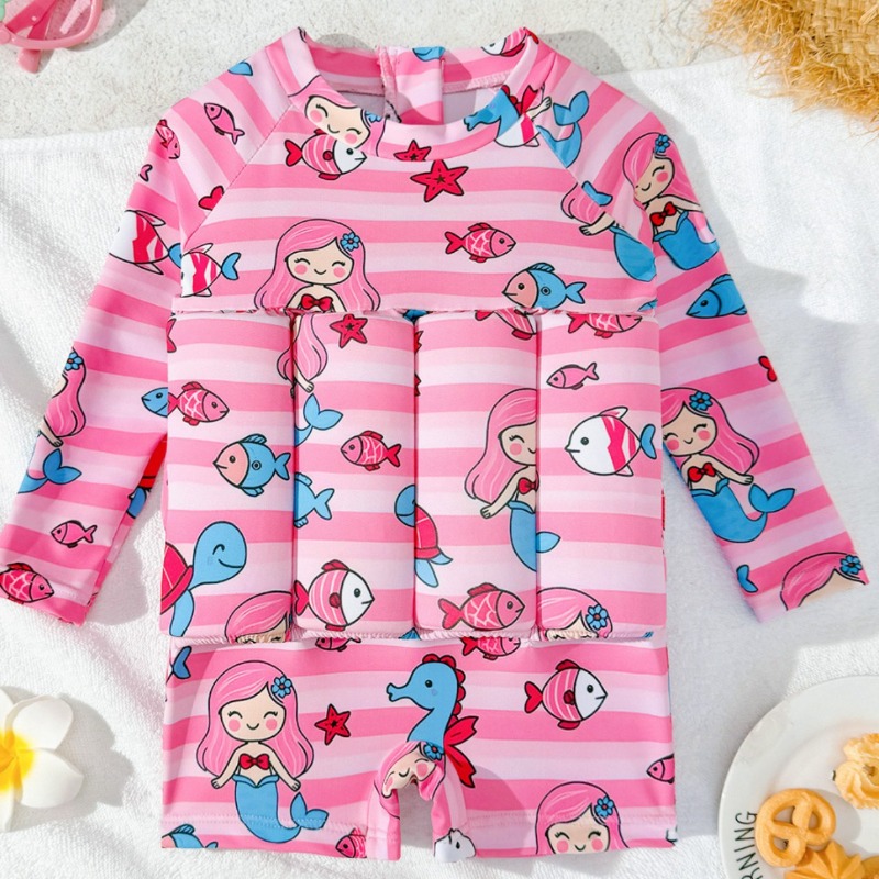 Boys Girls Float Swimwear Long - Baby Swimwear Uv 评论和价格