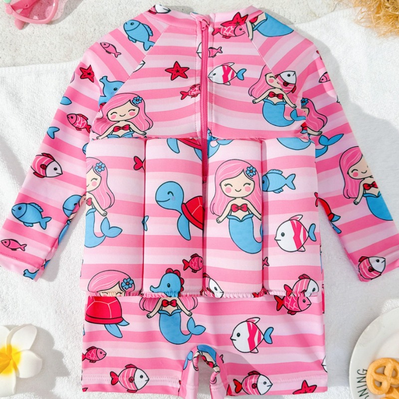 Boys Girls Float Swimwear Long - Baby Swimwear Uv 评论和价格