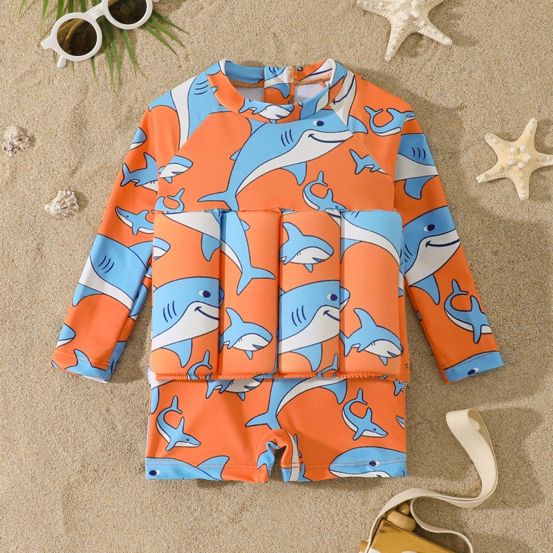 Boys Girls Float Swimwear Long - Baby Swimwear Uv 评论和价格