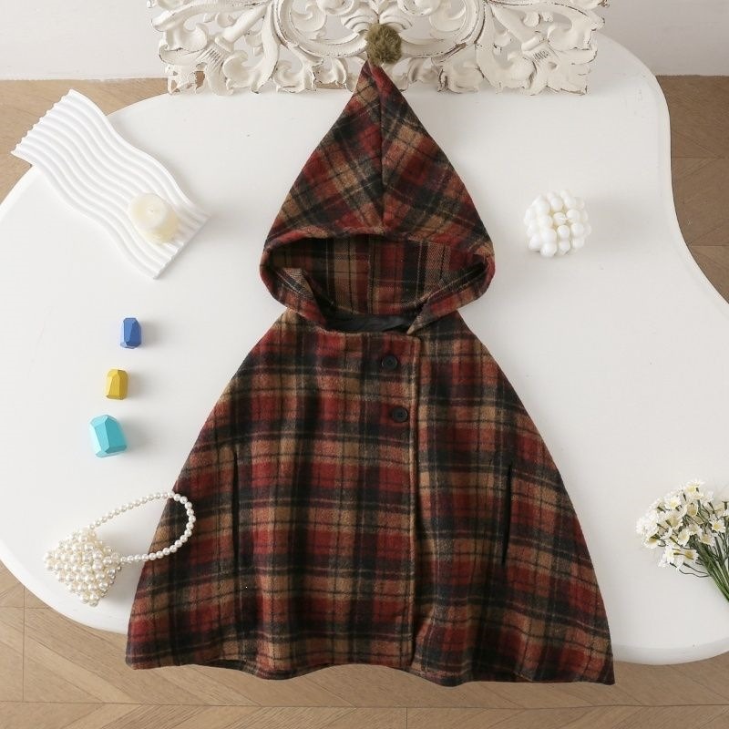 Girls Plaid Cape Children's Co - Baby Clothing Winter 评论和价格
