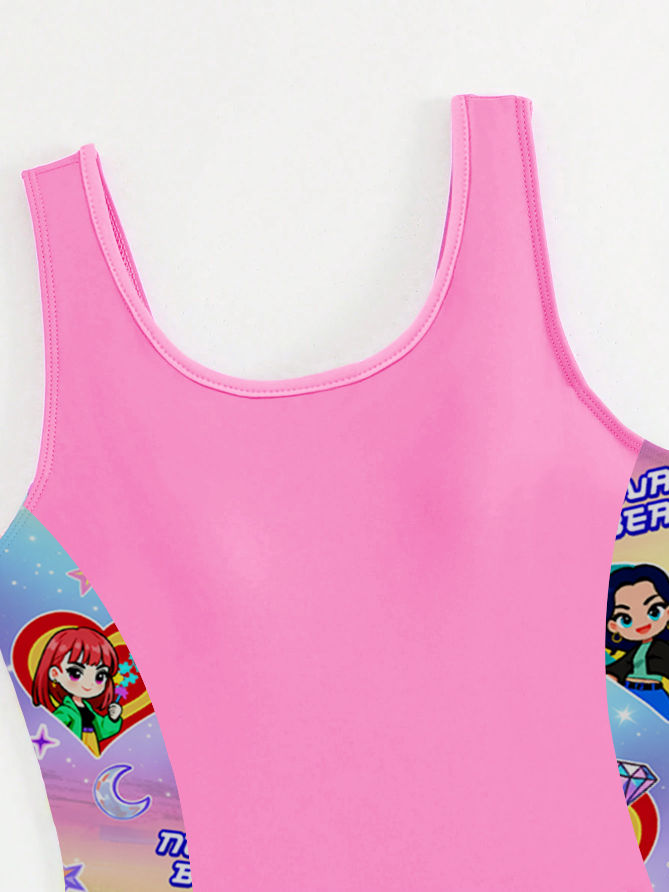 2-Piece K-POP Anime Print Girl - Baby Swimwear Uv 评论和价格