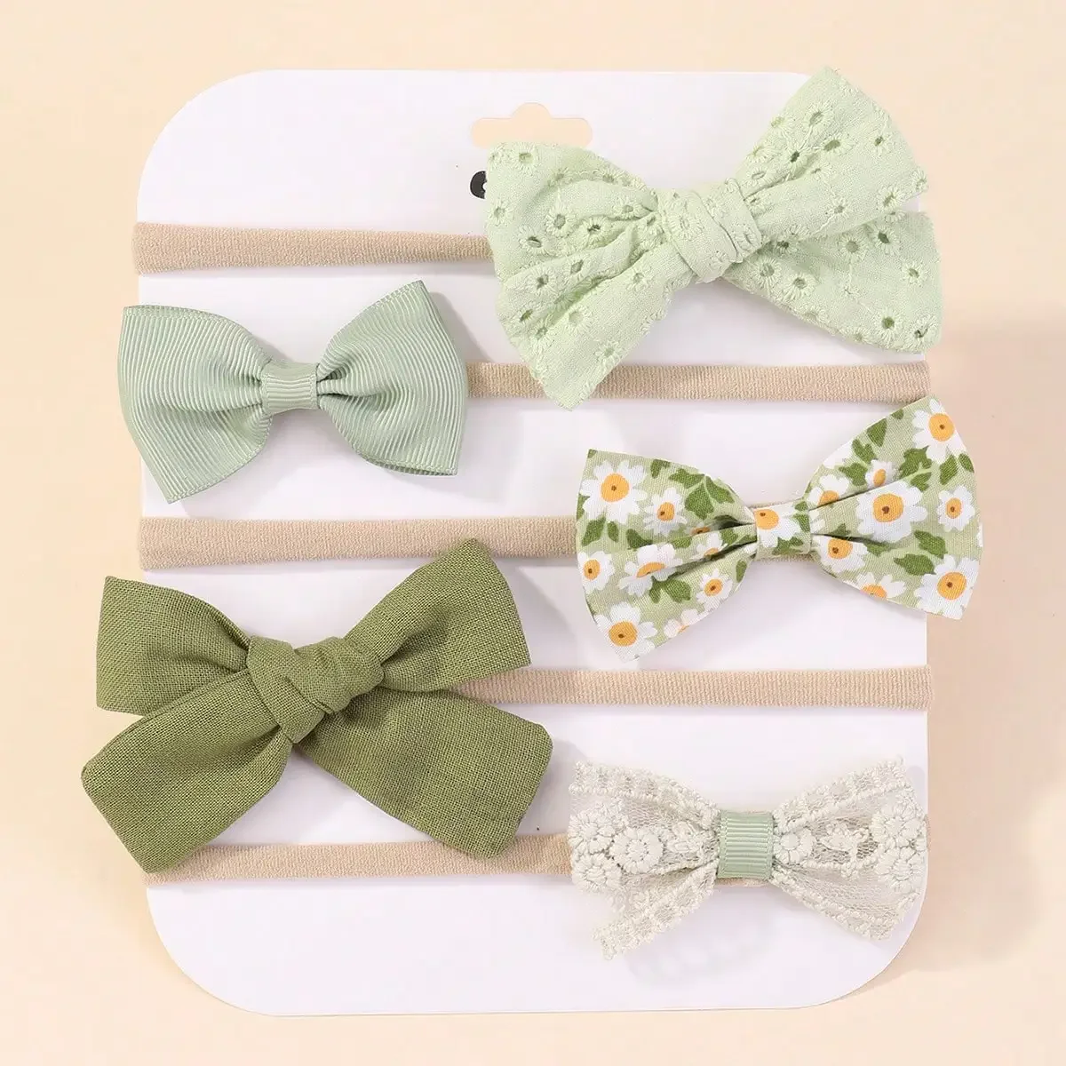 5Pcs/Set Baby Elastic Headband - Newborn Gift Set 评论和价格