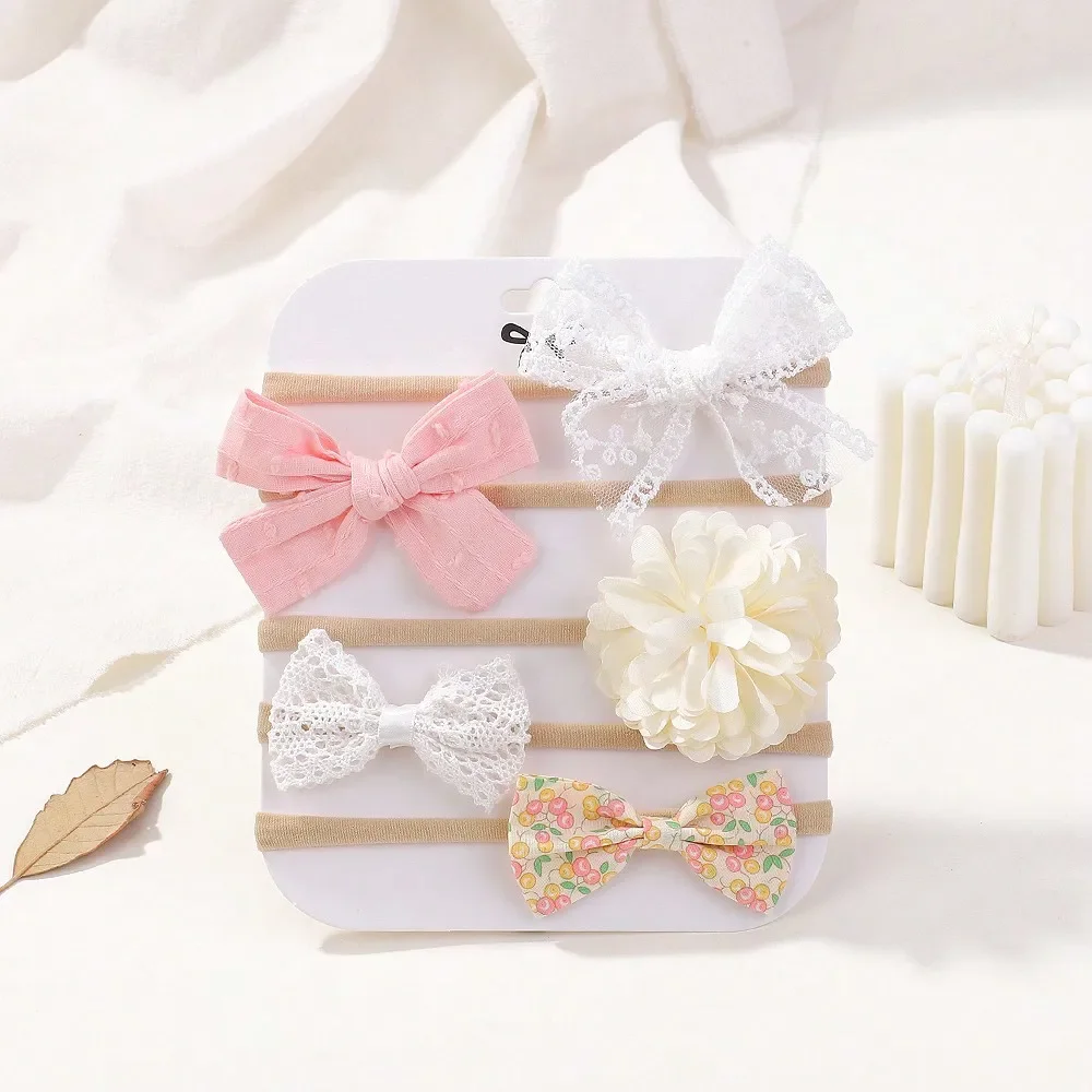 5Pcs/Set Baby Elastic Headband - Newborn Gift Set 评论和价格