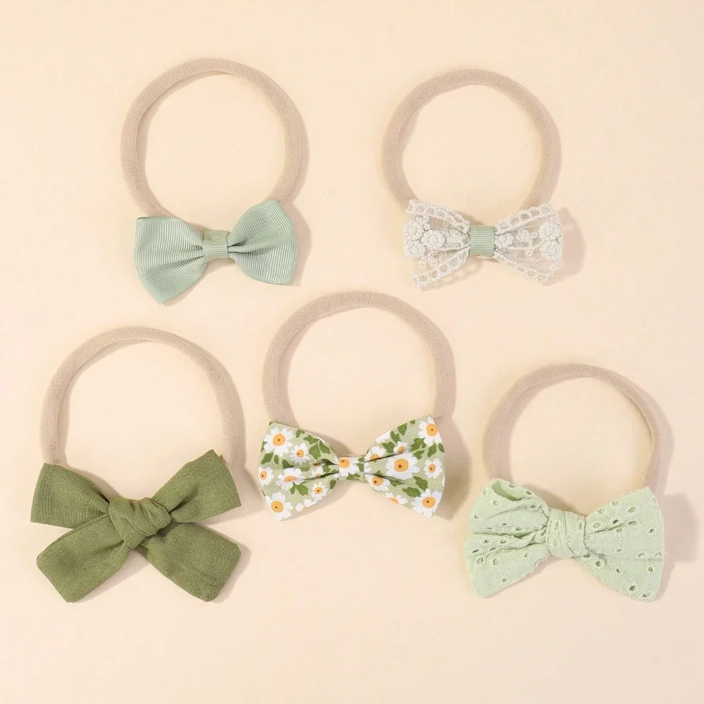 5Pcs/Set Baby Elastic Headband - Newborn Gift Set 评论和价格