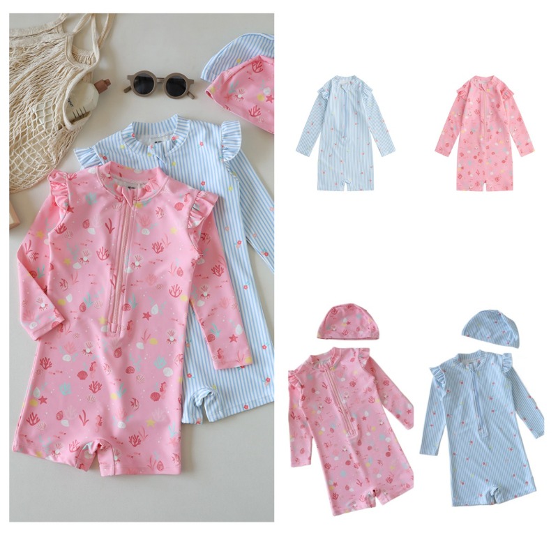 Toddler Kids Long Sleeve One-P - Baby Swimwear Uv 评论和价格