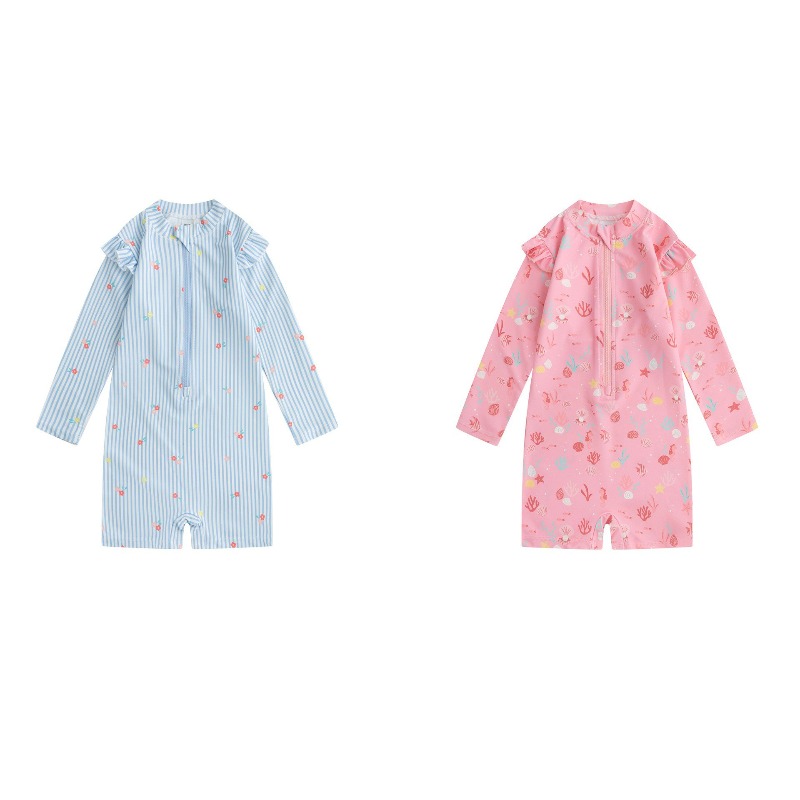 Toddler Kids Long Sleeve One-P - Baby Swimwear Uv 评论和价格