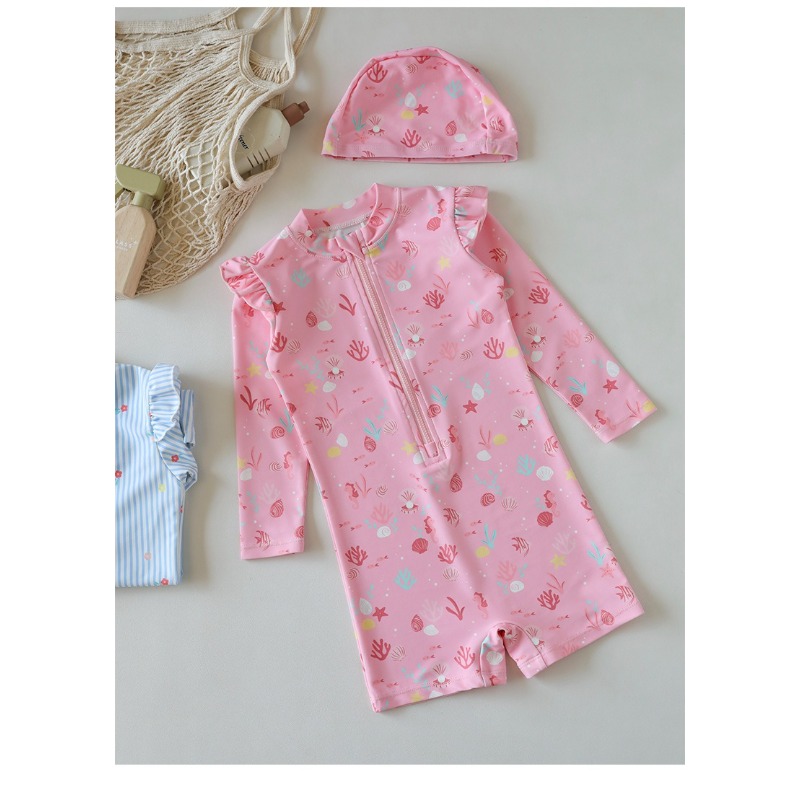 Toddler Kids Long Sleeve One-P - Baby Swimwear Uv 评论和价格